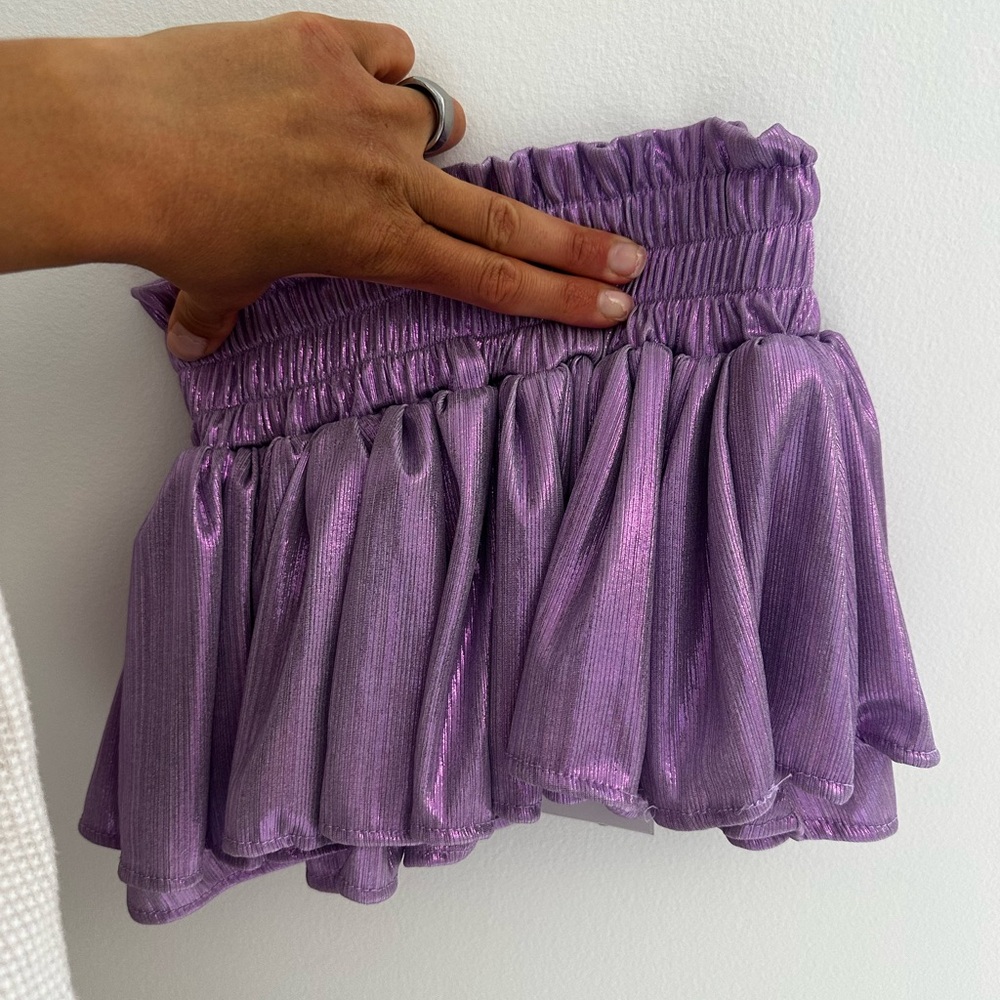 Lola + The Boys Purple Shimmer Skirt Size 4T